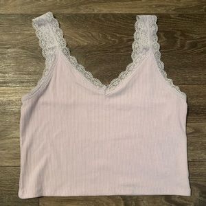 AE Pinky Purple Lace Tank